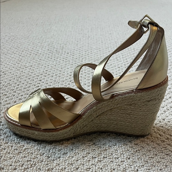 Gold Strappy Sandals - Picture 3 of 9